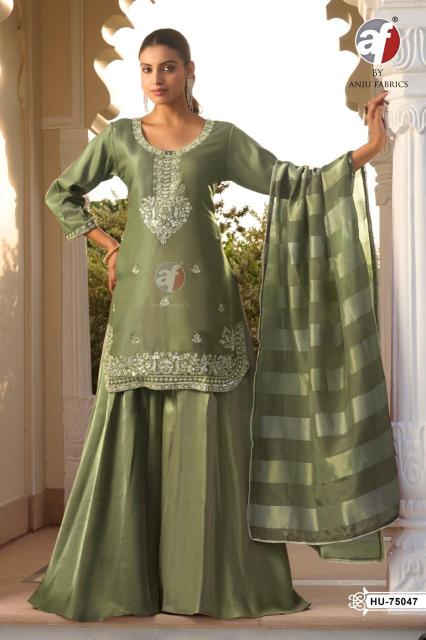 Anju fabrics HU 75047 style kurti wholesale price